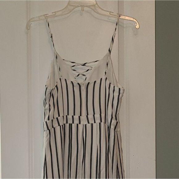 Impeccable Pig black & white Striped Maxi Romper Jumpsuit - Picture 13 of 17